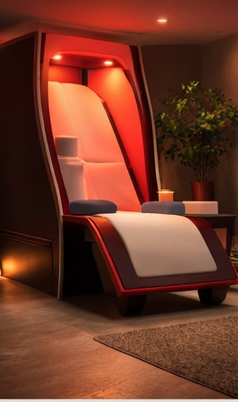 Red light therapy room